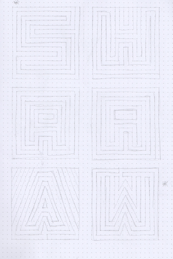 Maze Type Sketches for Book Covers