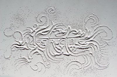 Typography made from sugar